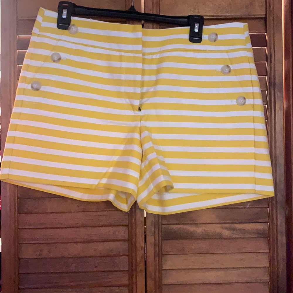 Yellow & White Striped Sailor Shorts